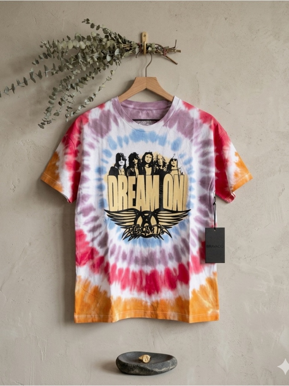 Princess Polly Aerosmith “Dream On” Tie Dye Rock Band Tee Women’s Small NWT